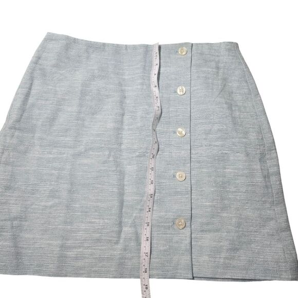 LOFT -1931 NWT Linen Sea Blue with Silver Metallic Threads Women's size 10 - Picture 8 of 8